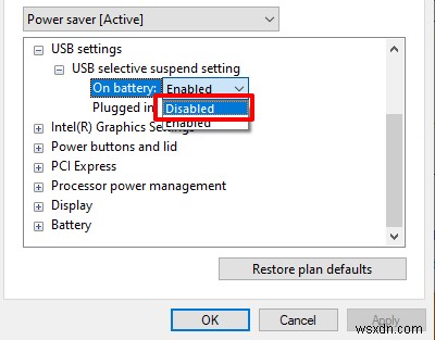 Windows 10에서 USB 선택적 일시 중단이란 무엇이며 비활성화하는 방법