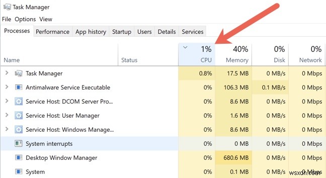 Windows 10에서 CPU 사용량을 줄이는 방법