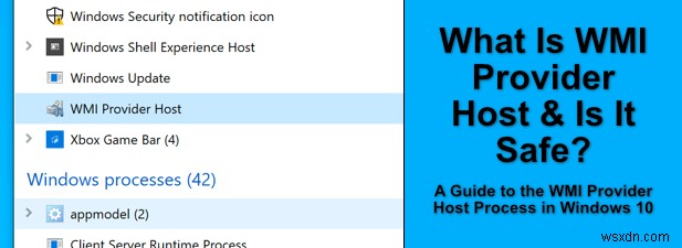 WMI 공급자 호스트란 무엇이며 안전한가요?