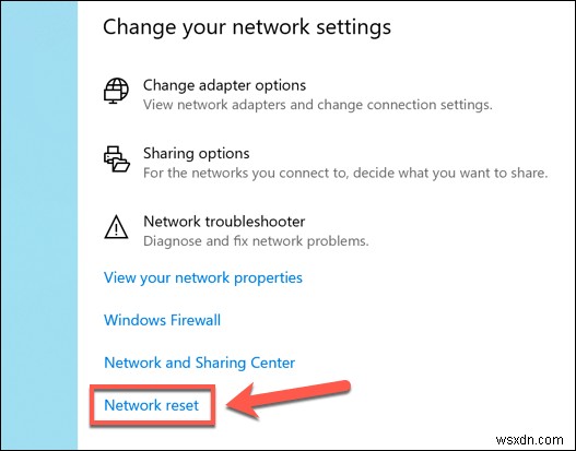 Windows 10에서 네트워크 설정을 재설정하는 방법