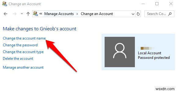 Windows 10에서 사용자 이름을 변경하는 방법