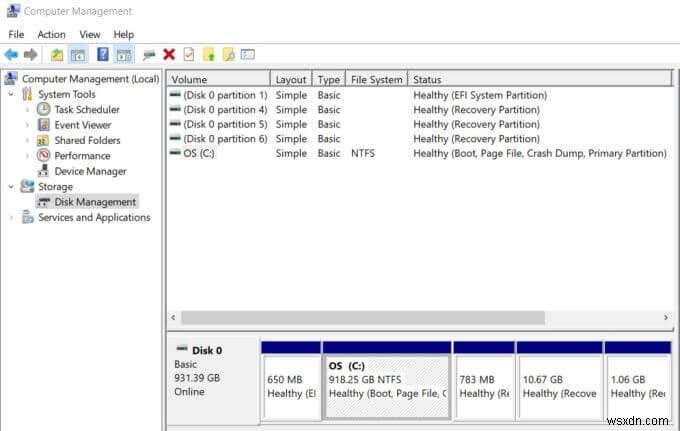 Windows 드라이브 여유 공간에서 파티션을 만드는 방법