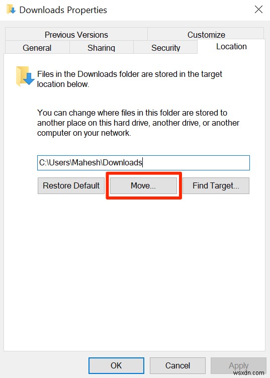 Windows 10에서 기본 다운로드 위치를 변경하는 방법