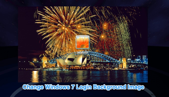 Windows 7 로그인 화면 배경 이미지를 변경하는 방법