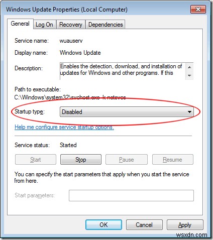 Windows 7 업데이트 오류 코드 0x80070422 수정 