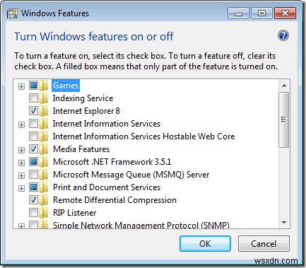 Windows 7에서 Microsoft 인터넷 정보 서비스(IIS) 활성화 