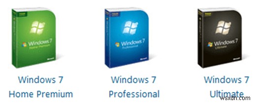 Windows 7 버전 비교 – 홈, 프로페셔널, 얼티밋 