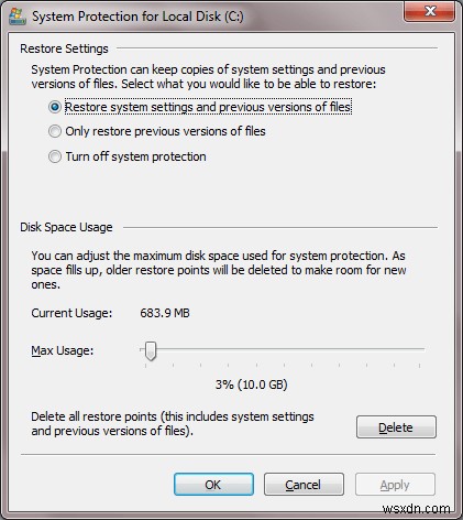 Windows 7에서 시스템 복원을 활성화하는 방법 