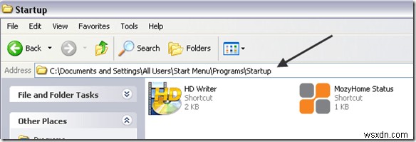Windows XP에서 시작 프로그램에 프로그램을 추가하는 방법 