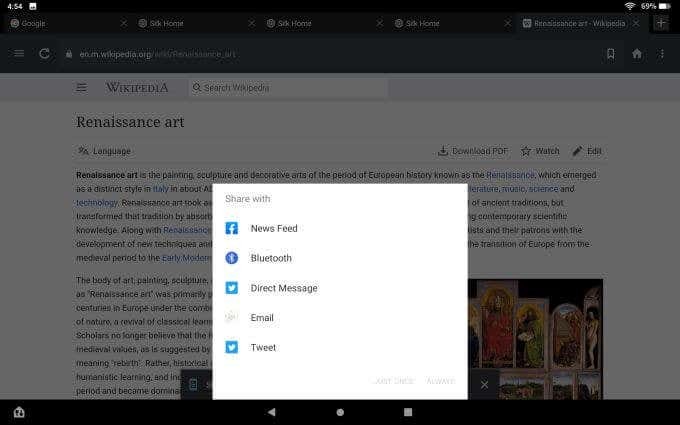 Amazon Fire 태블릿 웹 브라우저:전체 사용자 안내서