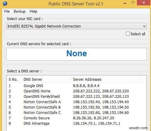 Windows에서 DNS 서버 변경을 위한 5가지 유틸리티 검토 