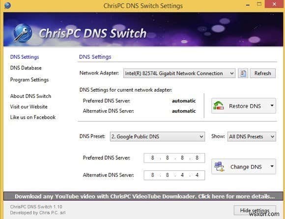 Windows에서 DNS 서버 변경을 위한 5가지 유틸리티 검토 