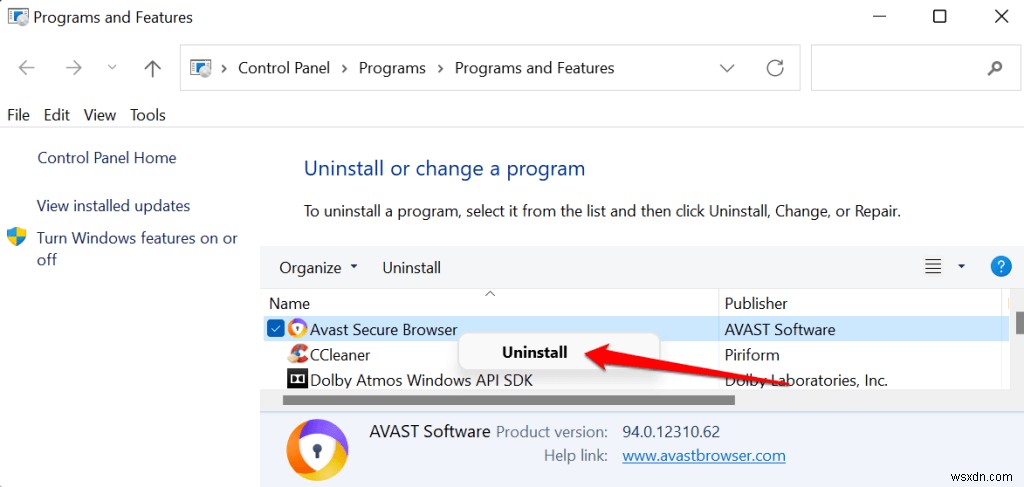 Avast Secure Browser를 비활성화하거나 끄는 방법 