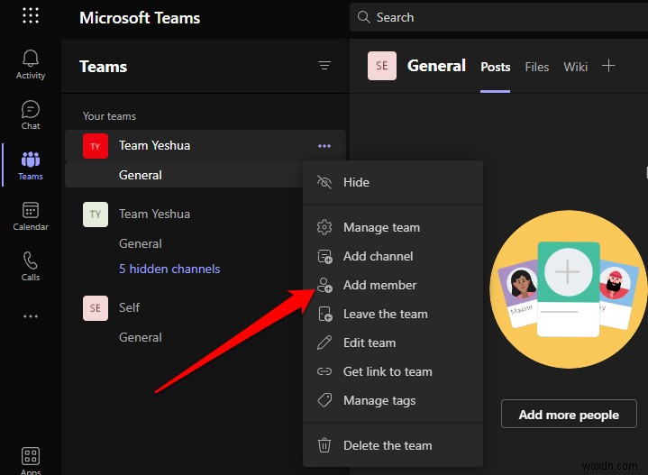 Microsoft Teams에서 팀을 만드는 방법