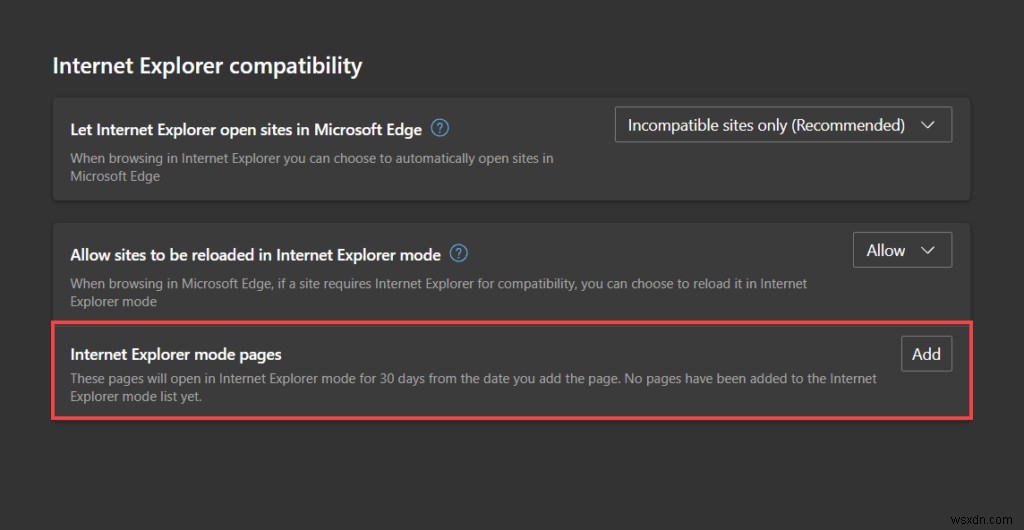 Windows 10/11의 Edge에서 Internet Explorer 모드를 활성화하는 방법