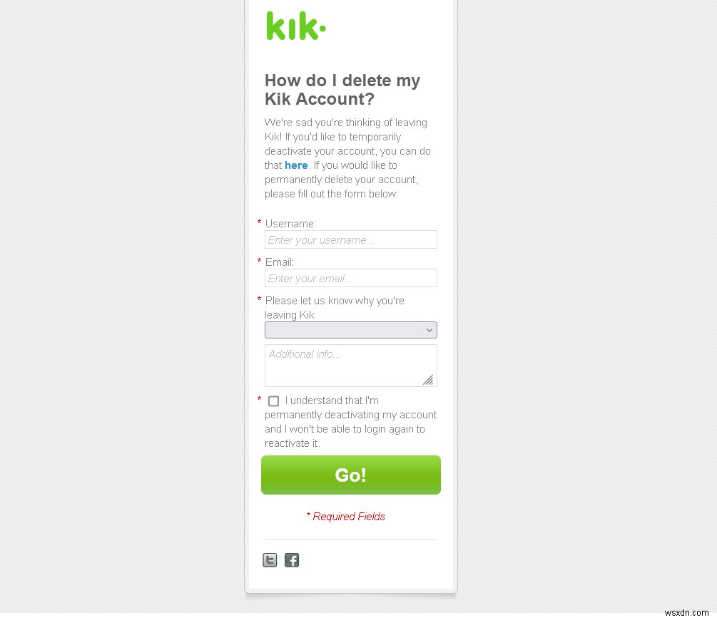 Kik 계정을 삭제하는 방법