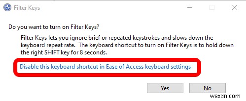 필터 키란 무엇이며 Windows에서 필터 키를 끄는 방법
