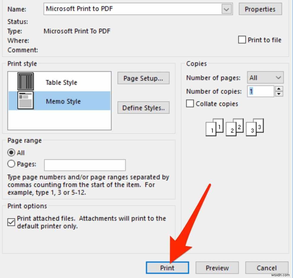 이메일을 PDF 파일로 저장하는 방법