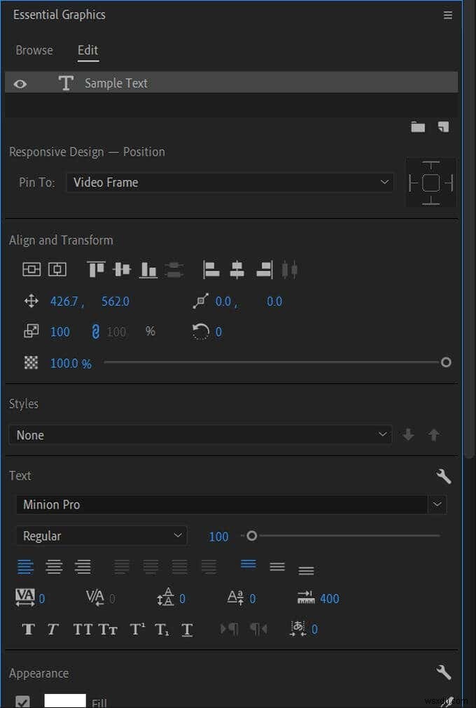 Adobe Premiere Pro에서 타이틀 그래픽을 만드는 방법 