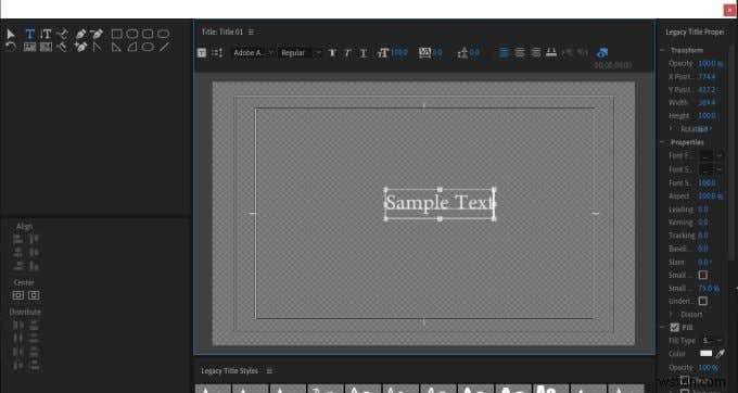 Adobe Premiere Pro에서 타이틀 그래픽을 만드는 방법 