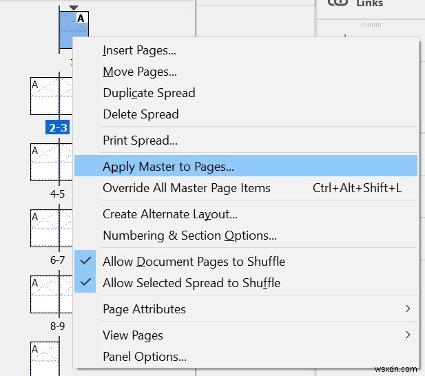 Adobe InDesign CC에서 마스터 페이지를 설정하는 방법