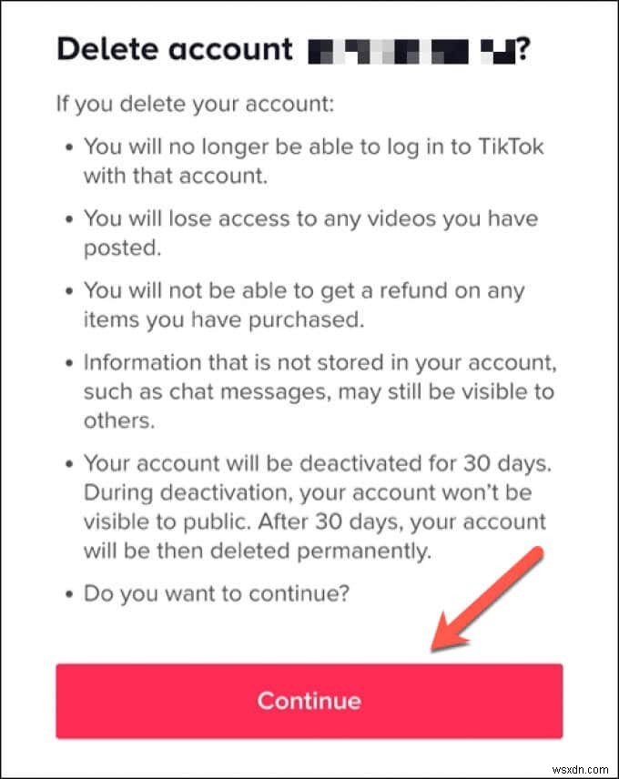 TikTok 계정 삭제 방법