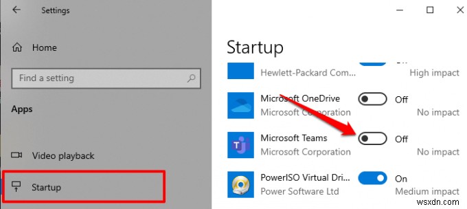 Microsoft Teams가 자동으로 열리지 않도록 하는 방법