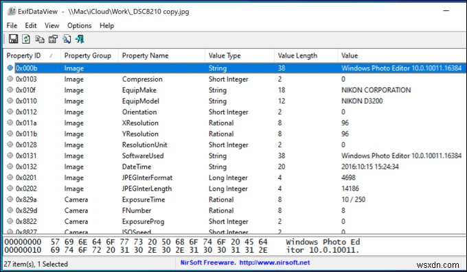 iPhone, Android, Mac 및 Windows에서 사진 EXIF ​​메타데이터 보기