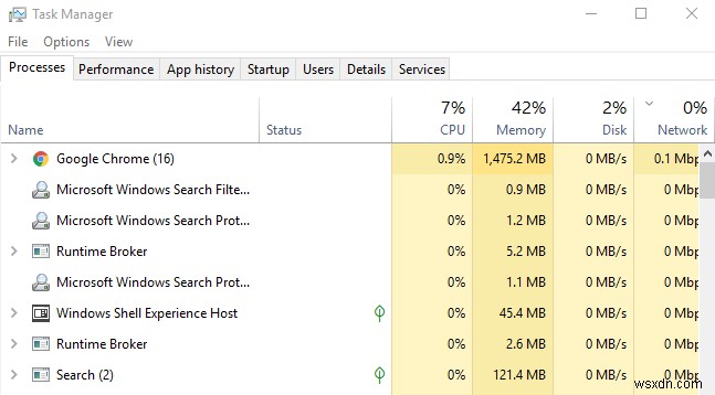 Windows에서 실행 중인 프로세스 목록을 텍스트 파일에 저장