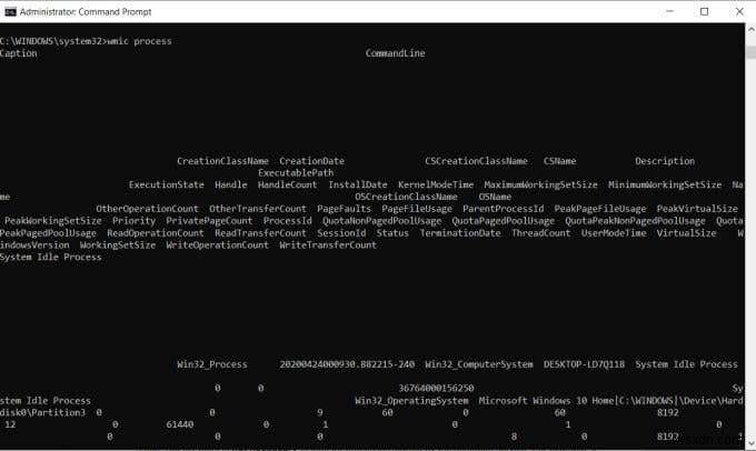 Windows에서 실행 중인 프로세스 목록을 텍스트 파일에 저장