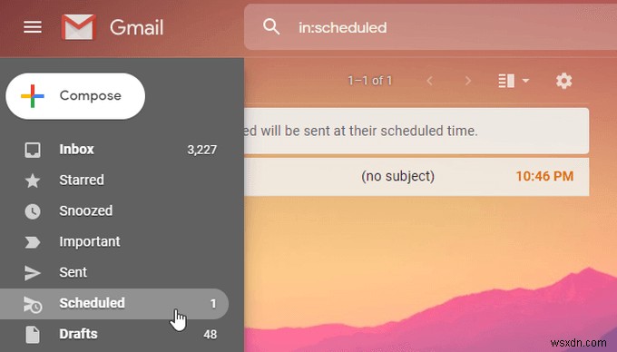 정해진 시간에 이메일이 발송되도록 예약하는 방법 
