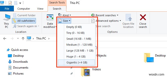 Windows 10에서 대용량 파일을 찾는 4가지 방법