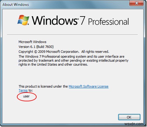 Windows 7/8/10에서 등록된 소유자 이름 변경 