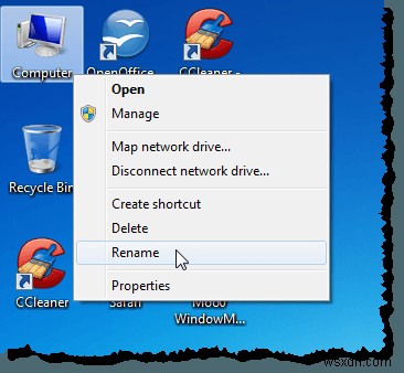 Windows 7/8/10의 바탕 화면 아이콘에서 텍스트 레이블 제거 