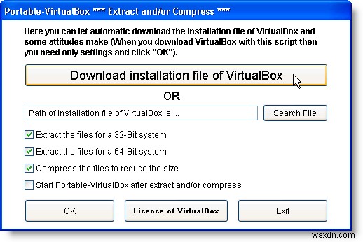 USB 드라이브에서 VirtualBox 실행 