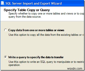 열 머리글이 있는 Excel로 SQL 데이터 내보내기 