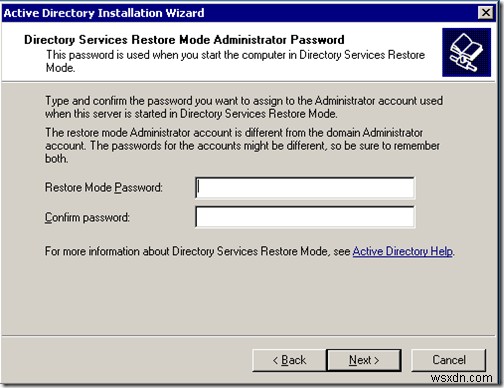 Windows 2003 Active Directory 설정:dcpromo 