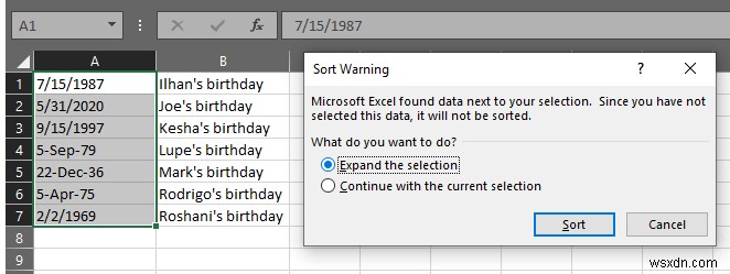 Excel에서 날짜별로 정렬하는 방법 