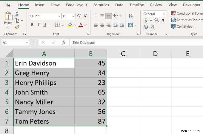Excel에서 알파벳순으로 지정하는 방법