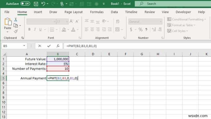 Excel에서 PMT 기능을 사용하는 방법