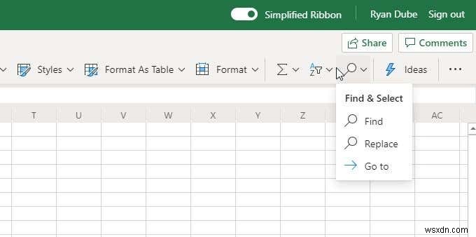 Microsoft Excel Online과 데스크톱용 Excel의 차이점