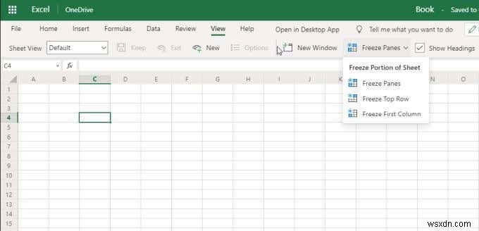 Microsoft Excel Online과 데스크톱용 Excel의 차이점