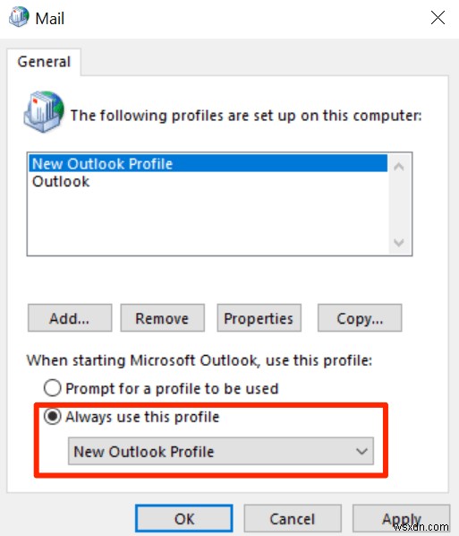 프로필 로드 시 Outlook이 멈추는 문제를 해결하는 방법