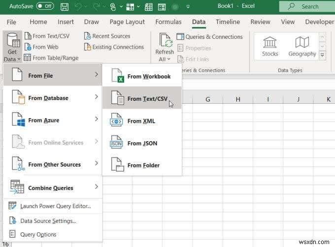 CSV 또는 TSV를 Excel 워크시트에 삽입하는 방법