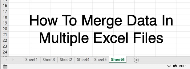 여러 Excel 파일의 데이터를 병합하는 방법