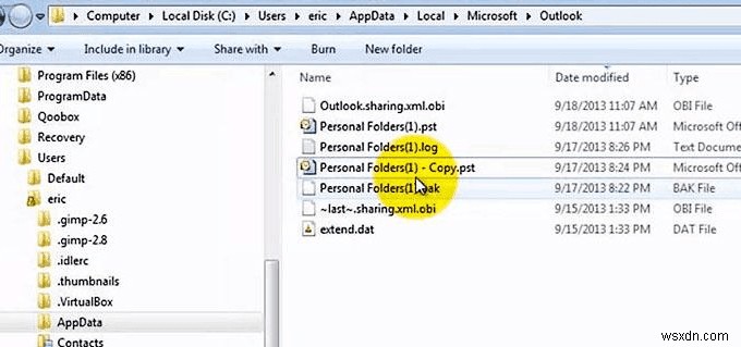 Outlook의 PST 파일에서 삭제된 파일을 복구하는 방법