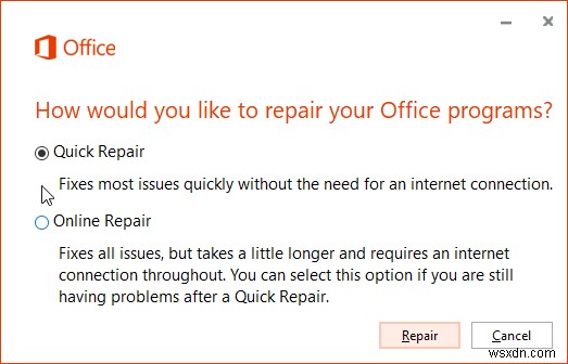 모든 버전의 Microsoft Office를 복구하는 방법 