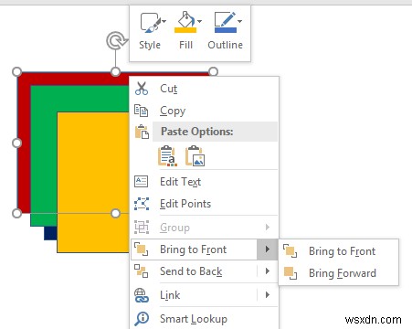 PowerPoint 프레젠테이션에서 개체를 레이어링하는 방법