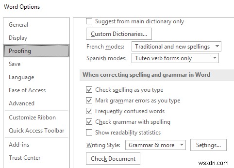 Outlook 맞춤법 검사기가 작동하지 않는 문제 수정 