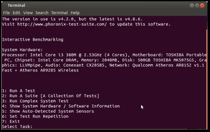 Linux 시스템 벤치마크를 얻는 방법